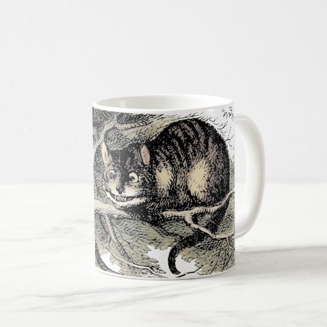 Caneca De Café Cheshire Cat Alice Wonderland Classic (Frente Esquerda)
