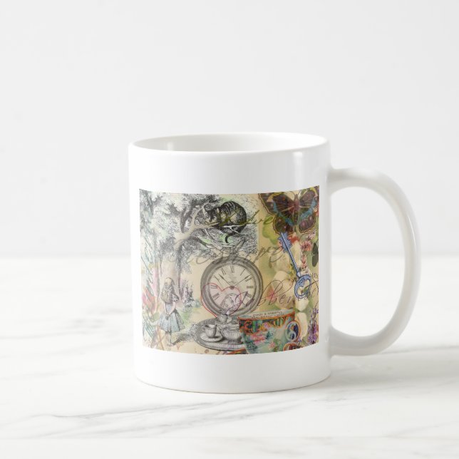 Caneca De Café Cheshire Cat Alice Wonderland Classic (Direita)