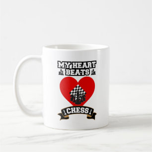 Caneca De Café Chess Hearts Strategy Game Love Passion