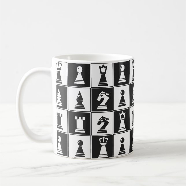 Caneca De Café Chess Pieds Design Mug (Esquerda)
