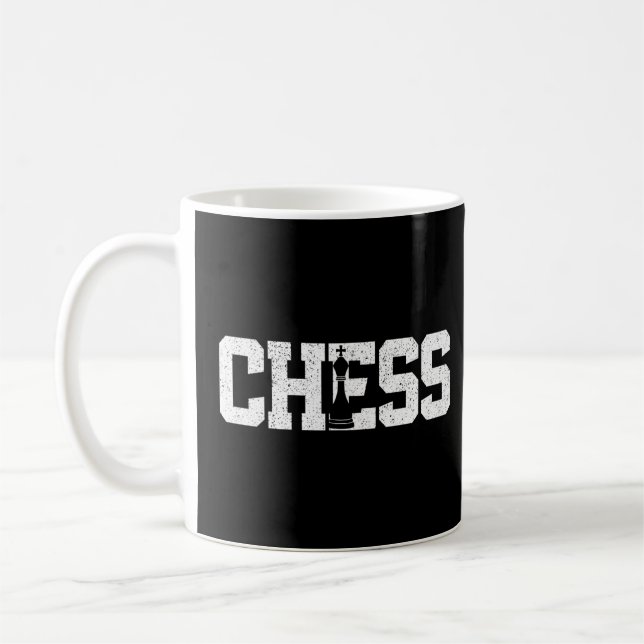 Caneca De Café Chess Player Piece Vintage Chess (Esquerda)