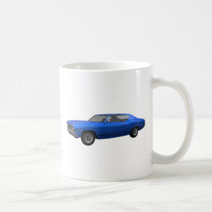 Caneca De Café Chevelle 1968 SS: Revestimento azul