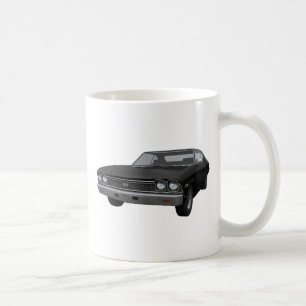 Caneca De Café Chevelle 1968 SS: Revestimento preto
