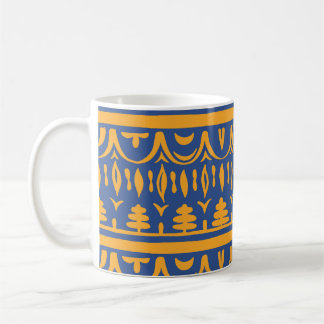 Caneca De Café Chevron Africano: Padrão Étnico Tribal