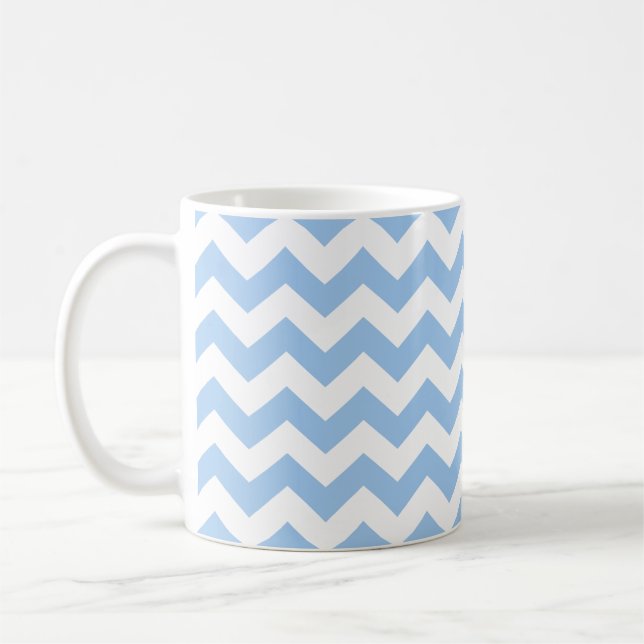 Caneca De Café Chevron azul bebê (Esquerda)