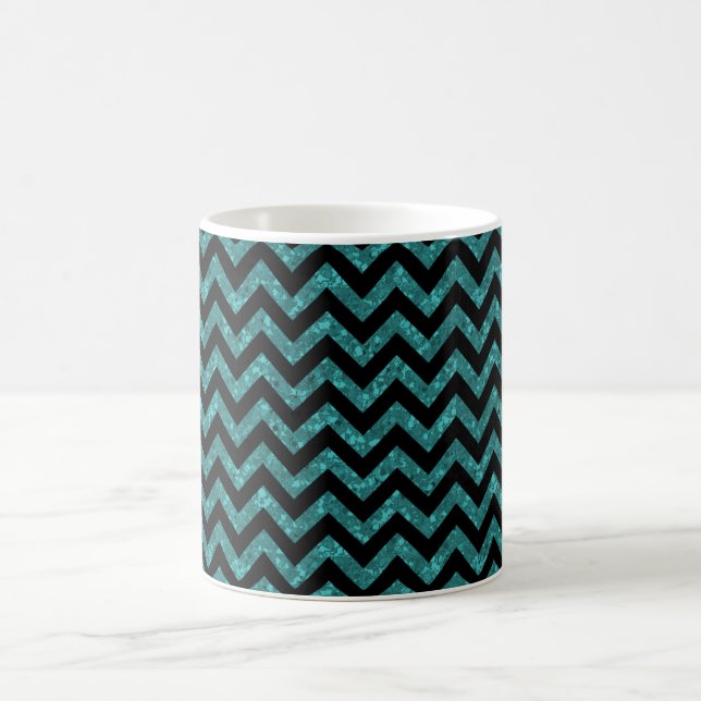 Caneca De Café Chevron Glitter Look Mug (Centro)