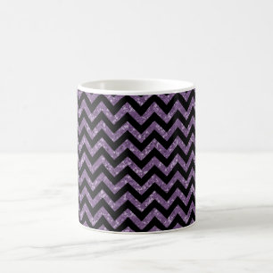 Caneca De Café Chevron Glitter Look Mug