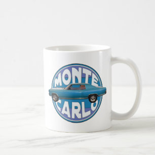 Caneca De Café Chevy 1970 Monte - luz de Carlo - azul