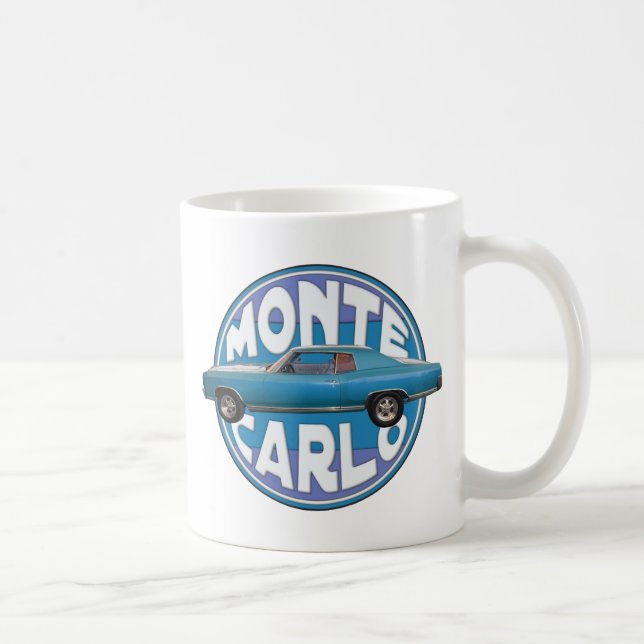 Caneca De Café Chevy 1970 Monte - luz de Carlo - azul (Direita)