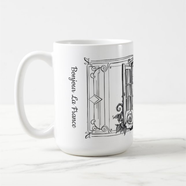 Caneca De Café Chez Nous Personalized Family Name French (Esquerda)
