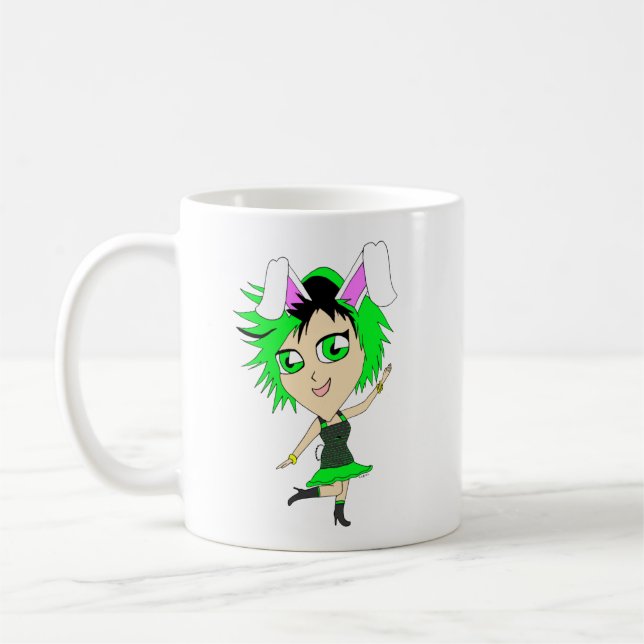 Caneca De Café chibi garota coelho   (Esquerda)