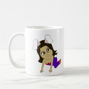 Caneca De Café chibi menina coelho