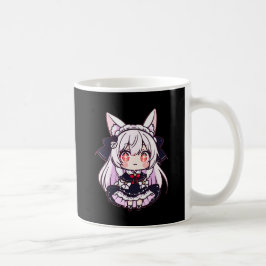 Caneca De Café Chibi Neko Gótico Lolita