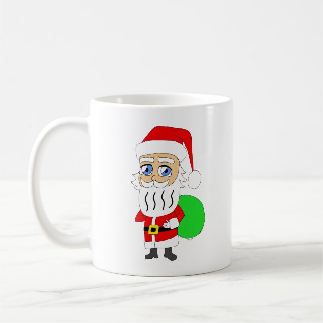 Caneca De Café Chibi Santa Claus (Esquerda)