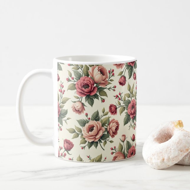 Caneca De Café Chic francês Vintage (Com Donut)