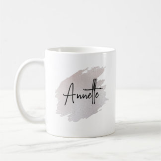 Caneca De Café Chic glittery brushstroke personalized