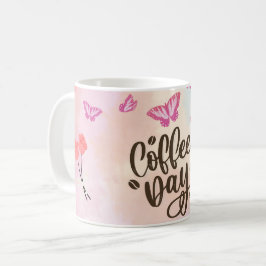 Caneca De Café Chic Handlettered Coffee Design Modern Boho "Café"
