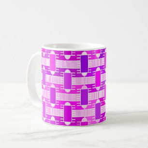 Caneca De Café Chic industrial Art Deco, violeta, orquídea, lava