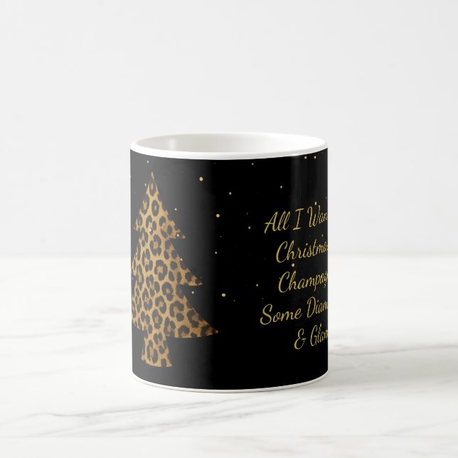 Caneca De Café Chic Leopard Tree Holiday Mug (Centro)