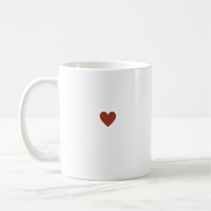 Caneca De Café Chic Mínimo Moderno da Borgonha do Coração Simples