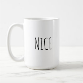 Caneca De Café Chic Modern Farmhouse ‘Nice’ Customizable Words
