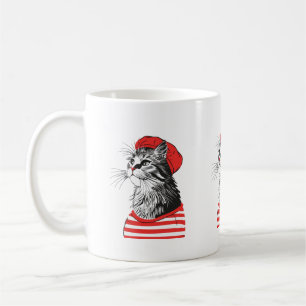 Caneca De Café Chic Parisiense Cat Mug