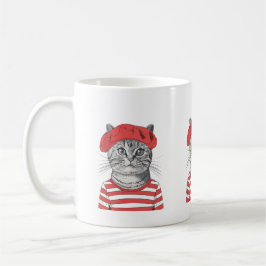 Caneca De Café Chic Parisiense Cat Mug