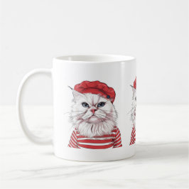 Caneca De Café Chic Parisiense Cat Mug