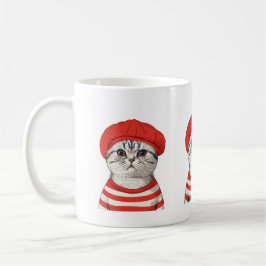 Caneca De Café Chic Parisiense Cat Mug