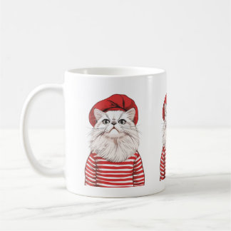 Caneca De Café Chic Parisiense Cat Mug
