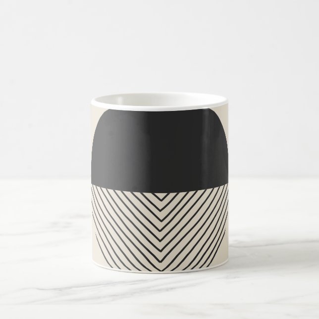 Caneca De Café 🖤 Chic Preto e Branco: A Polka Mug Elegante (Centro)