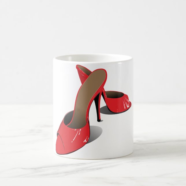Caneca De Café Chic Red High Heels Glamororto Stiletto Fashion (Centro)