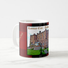 Caneca De Café Chic Scottish Ramsay Clan Castle Tartan Name