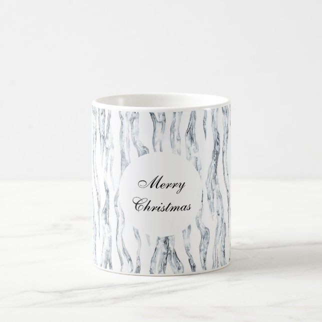 Caneca De Café Chic Stripes Silver Natal (Centro)