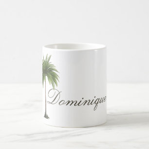 Caneca De Café Chic Tropical Palm Tree Personal