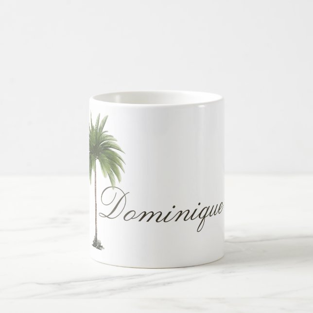 Caneca De Café Chic Tropical Palm Tree Personal (Centro)