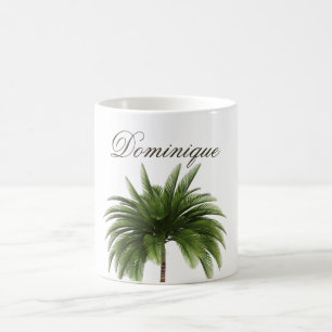 Caneca De Café Chic Tropical Palm Tree Personal