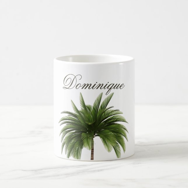 Caneca De Café Chic Tropical Palm Tree Personal (Centro)