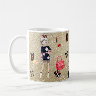 Caneca de café chic viciada em planner
