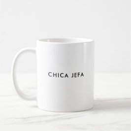 Caneca De Café Chica Jefa | Chefe Garota | Mulher Espanhola de Ca