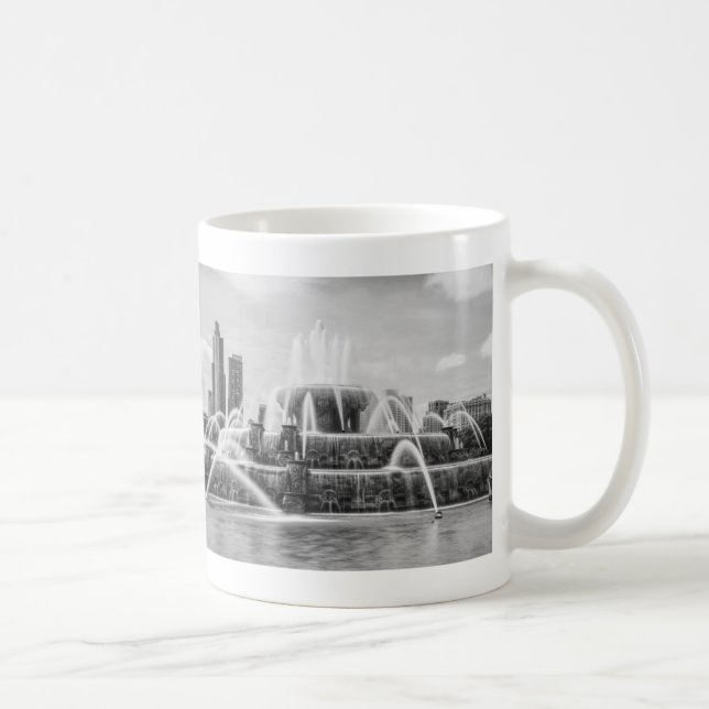Caneca De Café Chicago Buckingham Grayscale Coffee Mug (Direita)