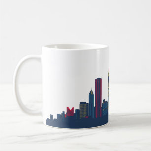 Caneca De Café Chicago Colorous Skyline