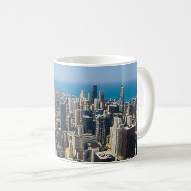 Caneca De Café Chicago De Coffee Mug Acima (Frente Esquerda)