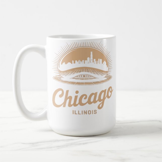 Caneca De Café Chicago Illinois O Bean T-Shirt Hoodie (Esquerda)