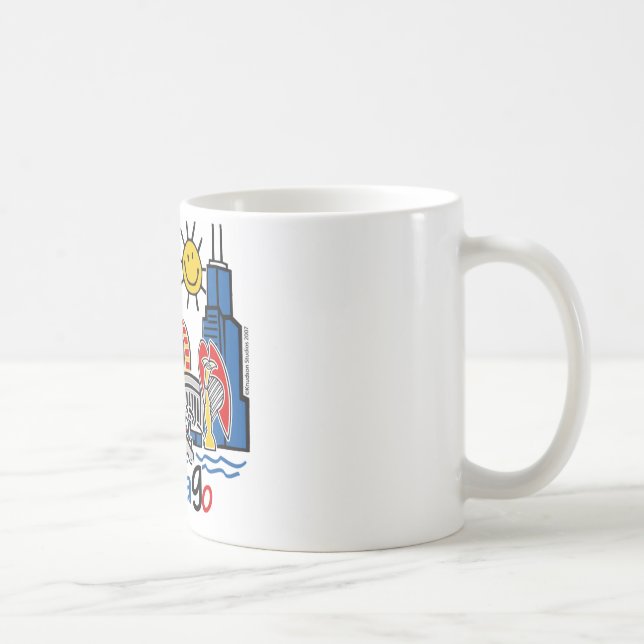 Caneca De Café Chicago Kids Skyline (Direita)