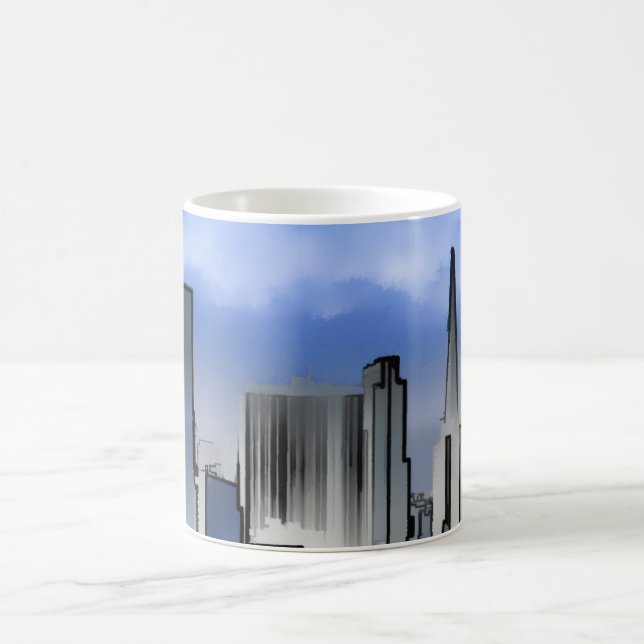 Caneca De Café Chicago Nature Scene Building Towers Art Sketch (Centro)