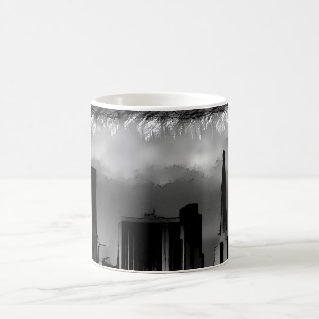 Caneca De Café Chicago Nature Scene Building Towers Art Sketch (Centro)