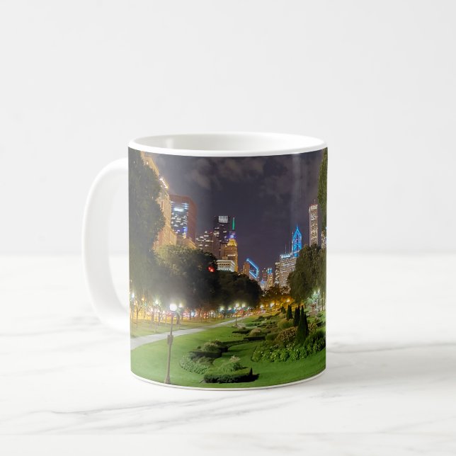 Caneca De Café Chicago Night Sky Mug (Frente Esquerda)