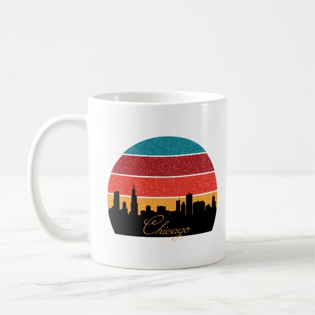 Caneca De Café Chicago Silhouette (Esquerda)