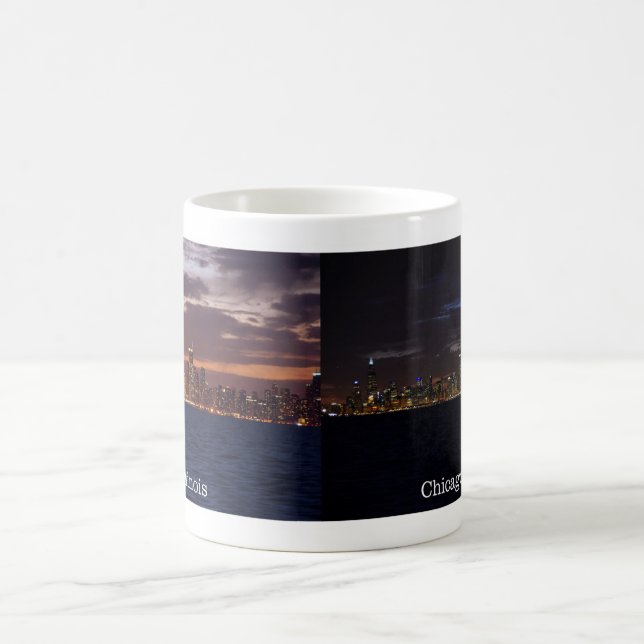 Caneca De Café Chicago Skyline 2 pict mug (Centro)